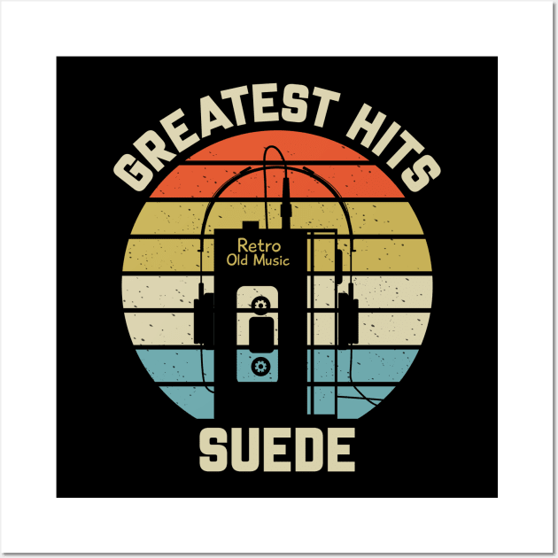 Greatest Hits Suede Wall Art by Dinosaur Mask Store